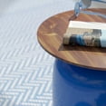 thumbnail image 3 of SEI Furniture Kenova Round Outdoor Accent Table in Blue/Brown, 3 of 4