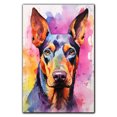 thumbnail image 3 of Doberman Pinscher Canvas Wall Art Famous Oil Paintings Monets Watercolor Dog Canvas Funny Dog Canvas Floral Print Abstract Farmhouse Gallery Aesthetic Room Decor for Bedroom Bathroom, 3 of 6
