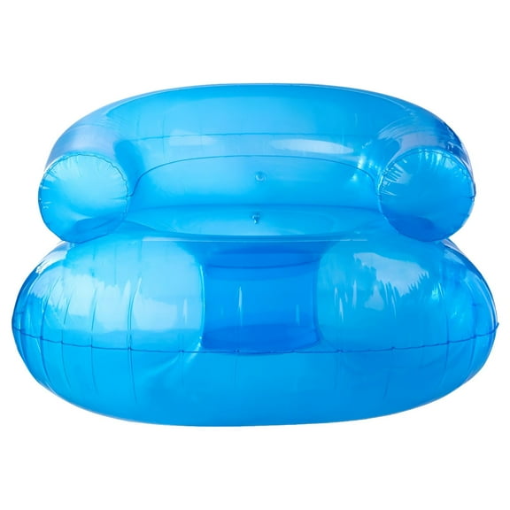 Blue Inflatable Chair Swimming Pool Floater - Arm & Back Rest Summer Party 36"