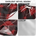 thumbnail image 4 of Black and Red Plaids White Lines Swim Trunks Board Shorts Beach Pants Bathing Bottoms L, 4 of 8