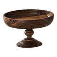thumbnail image 3 of Cesta de frutas de madera, cuenco decorativo con pedestal, organizador, plato de exhibición con base 21 cm x 13 cm, 3 of 9
