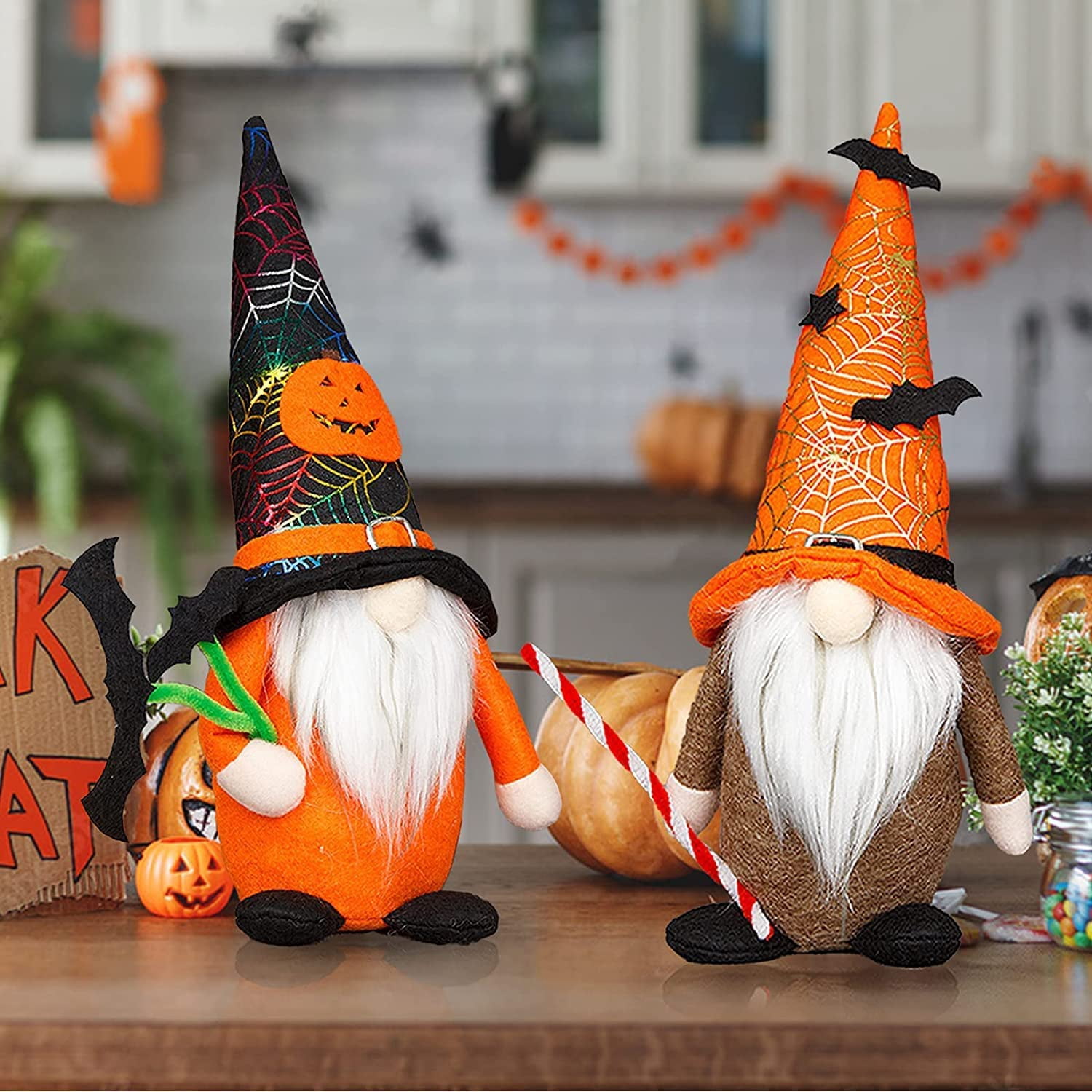 Halloween Gnomes Decorations Indoor, 2 