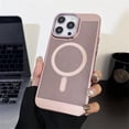 thumbnail image 2 of Heat Dissipation Magnetic Case for iPhone 14 13 11 12 14 Pro Max Slim Hard Compatible with Magsafe Wireless Charging Plating Cover (Pink,for iPhone 11 ProMax), 2 of 10
