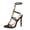 Black, variant on Jewelled Strappy Heels for Women Open Toe Ankle Strap Gladiator Stiletto Heeled Sandals for Party Wedding Black Size 9