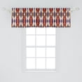 thumbnail image 2 of Ambesonne Ikat Print Window Valance, Folk Ornaments Tribal, 54" X 18", Burnt Orange and Multicolor, 2 of 3
