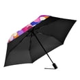 thumbnail image 2 of FORMRS Travel Umbrella Folding Auto Open Close Windproof Rain UV Protection, Purple Colorful Circles, 2 of 8