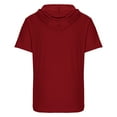 thumbnail image 3 of Men's Summer Fashion Sports Short Sleeve Hooded T-Shirt Breathable Comfortable Casual Tee for Active Mens Work Shirts Summer Basic Tee Shirts, 3 of 5