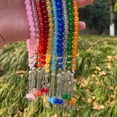 thumbnail image 4 of Glass Prayer Beads Tassels Hand Bracelet Islamic 33 Beads Rosary Bracelet Religious Jewelry Gift for Men Women, 4 of 9