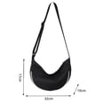 thumbnail image 3 of Bolso Bandolera Bolso bandolera correa ajustable monederos femeninos para vacaciones de fin de semana (negro) Likrtyny Para Estrenar, 3 of 9