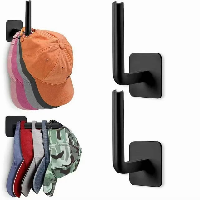 Hook Type Shelf Baseball Cap Hat Rack for Wall Cap Hanger Storage No Drilling Hat Display Organizer No Drilling Track Door Handl