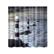 thumbnail image 1 of Cortina de ducha de tela con diseño de paisaje de hadas, decoración de baño con 12 ganchos, 1 of 4