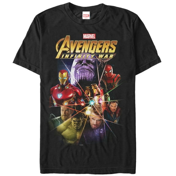 Men's Marvel Avengers: Infinity War Prism  Graphic Tee Black 2X Large
