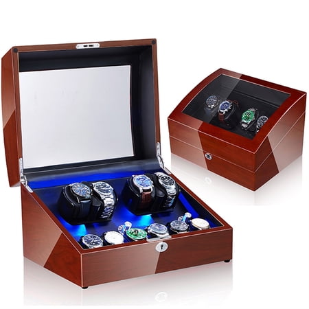 5 MODES 4+6 Watch Winder for Automatic Watches Chain Motor Wooden Rotary Shaker Watch Accessories Box Watches Storage Collector