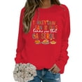 thumbnail image 2 of Turkey Fravy Beans And Rolls Casserole Sweatshirts for Women 2025 Long Sleeve Crewneck Thanksgiving Graphic Pullover Tops, 2 of 4