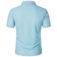 thumbnail image 3 of Jalioing Men's Golf Shirt Collared Short Sleeve Button Shirts Solid Color Classic Work Tops Summer Clothes, 3 of 6