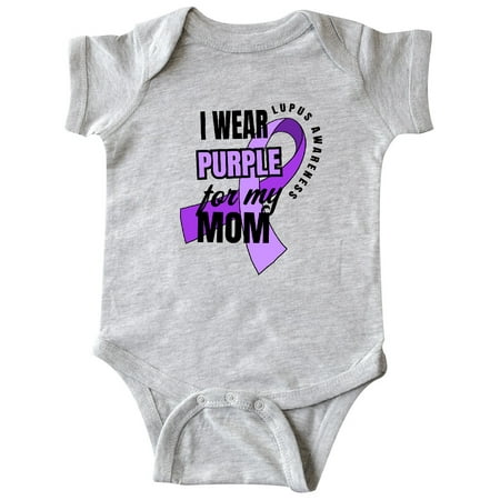 

Inktastic I Wear Purple For My Mom Lupus Awareness Gift Baby Boy or Baby Girl Bodysuit