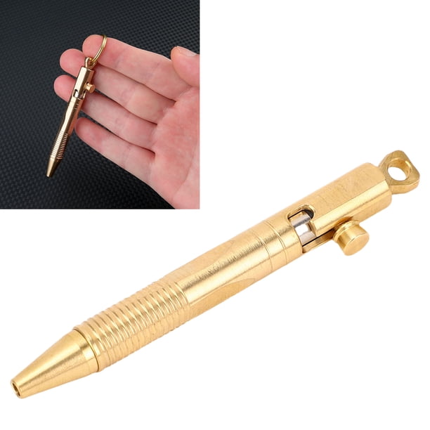 Brasa Mini Pen De Bolígrafo De Liberación Rápida Con Lápiz De Bolsillo Compacto De Llavero. Salga Por Viajar, Escribir, Diversión Desmontable.