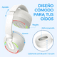 thumbnail image 5 of Audífonos Inalámbricos Bluetooth Diadema Plegable con RGB Luz Blanco, 5 of 6
