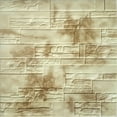thumbnail image 1 of Dundee Deco Peel and Stick 3D Self Adhesive Foam Wallpaper - Beige, Brown Faux Bricks, Stones, 2.3 ft x 2.3 ft, 1 of 3
