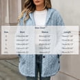 thumbnail image 4 of Zedker Women Hooded Button Up Fleece Jacket Long Sleeve Fuzzy Coat Loose Warm Outerwear with Pockets Light Blue Jackets for Women, 4 of 7
