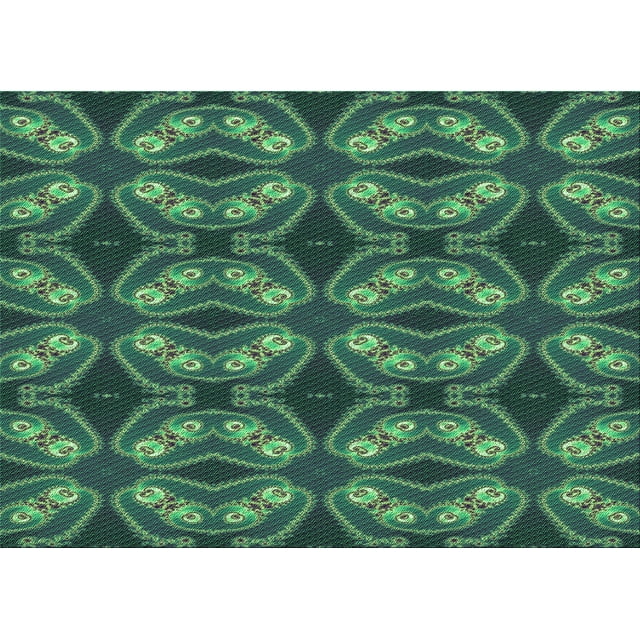 Ahgly Company Machine Washable Indoor Rectangle Transitional Dark Blue Grey Blue Area Rugs, 8' x 12'