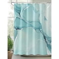 thumbnail image 3 of Turquoise Waterproof Fabric Shower Curtain, Modern Marble Ink Painting Abstract Art Shower Curtain for Bathroom Curtains Bathtubs Hotel Washable Shower Curtains with 12 Hooks Standard 60x72, 3 of 6
