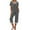 Gray, variant on Iyufng Womens Pajamas Set,Loungewear Sets,V-neck Short Sleeve Pajamas Tops and Capri Pants Casual Pajamas with Pocket,Sleepwear Sets for Women,S-XXL