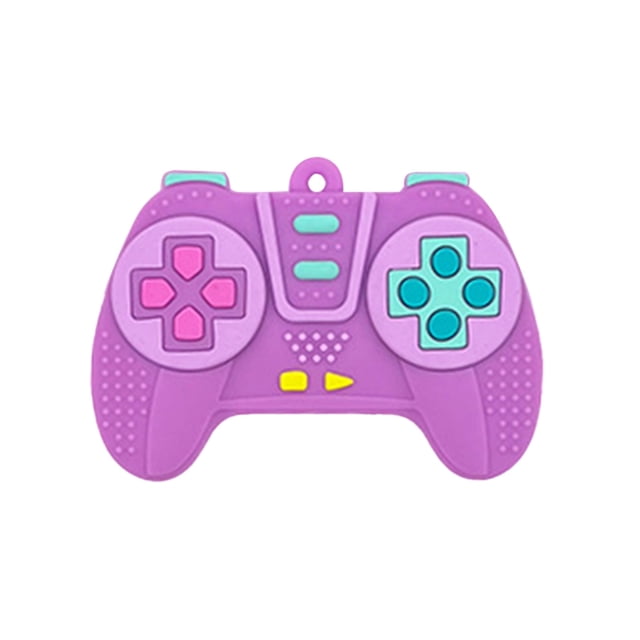Teething Controller Game Controller Sensory Toy Silicone Button Press Tactile Feedback Handheld Console Teething Chewable Texture Chewable Texture