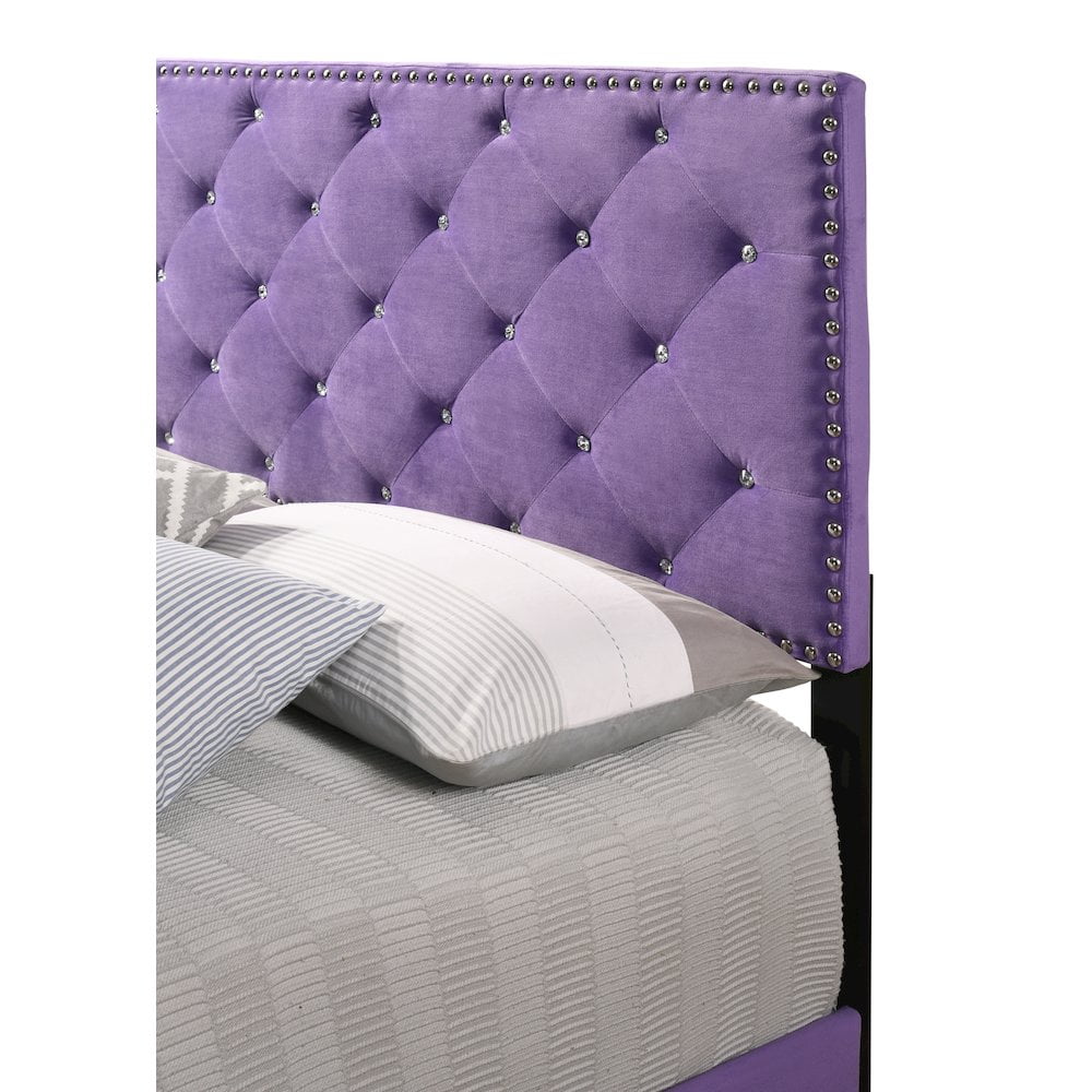 Glory Furniture Suffolk Full Bed in Purple Color