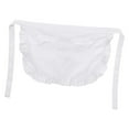 thumbnail image 4 of jifeng Women Waist Apron Breathable Practical Accessories with Ruffled Edges Half Apron White, 4 of 9