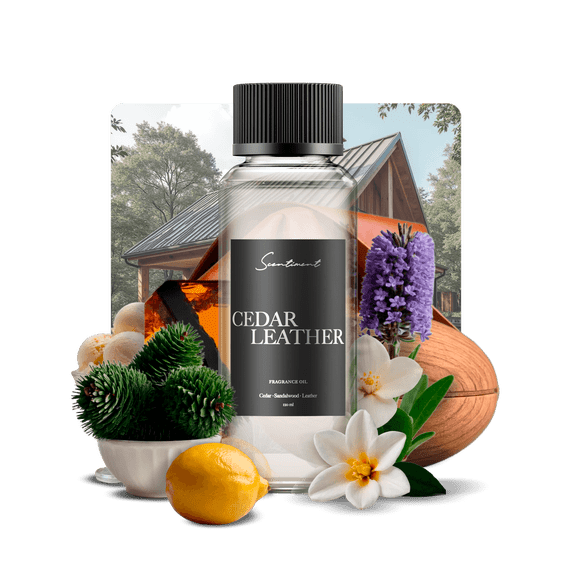 Scentiment Cedar & Leather Diffuser Oil – 20ml | Woody Leather Aromatherapy Fragrance for Home & Office