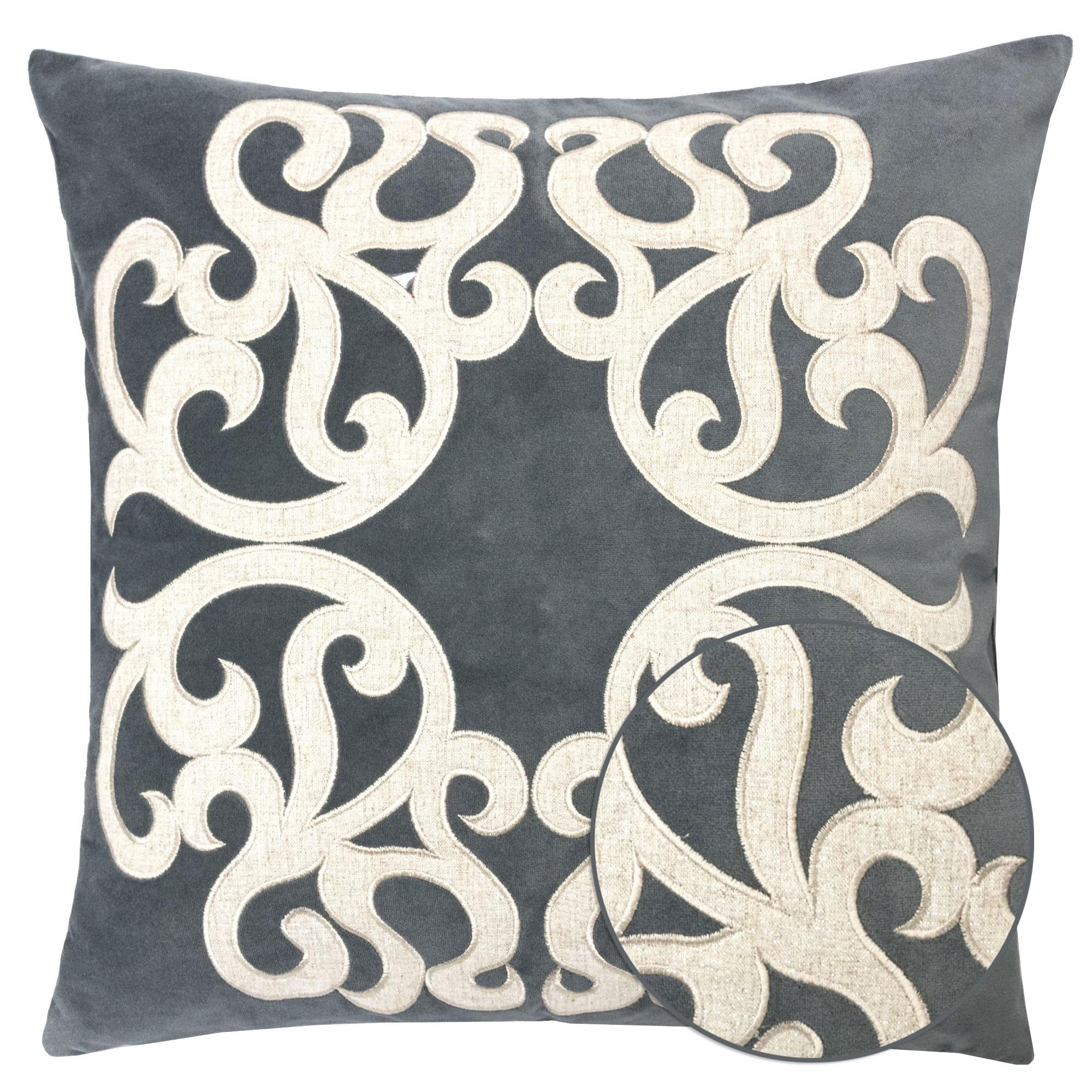 Stacey Gray Abstract Polyester 20 in. x 20 in. Throw Pillow