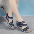 thumbnail image 6 of kamemir Summer Sandals for Women 2026 Women's Platform Sandal - Strappy Wedge with Arch Support(Blue,8), 6 of 6