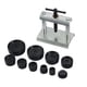 thumbnail image 2 of Herramienta para cerrar cajas de relojes con troqueles, reparación mecánica de relojes, reemplazo de batería con 12 troqueles, 2 of 12