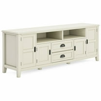 Burlington 72 inch Wide Solid Wood TV Stand in Antique White For TVs up to 80 inches