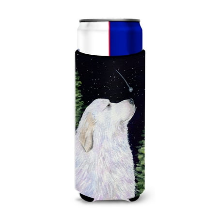 

Caroline s Treasures SS8470MUK Starry Night Great Pyrenees Ultra Hugger for slim cans Slim Can multicolor