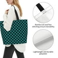 thumbnail image 3 of Easygdp Black And Teal Checkerboard Bolsas Tote para Mujer, Bolsos de Hombro para Viaje, Bolsos de Mano de Gran Capacidad para Compras y Trabajo, 3 of 8