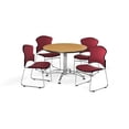 thumbnail image 3 of OFM  Cherry 42-inch Round Break Room Multi Purpose Table with 4 Fabric Chairs, 3 of 5