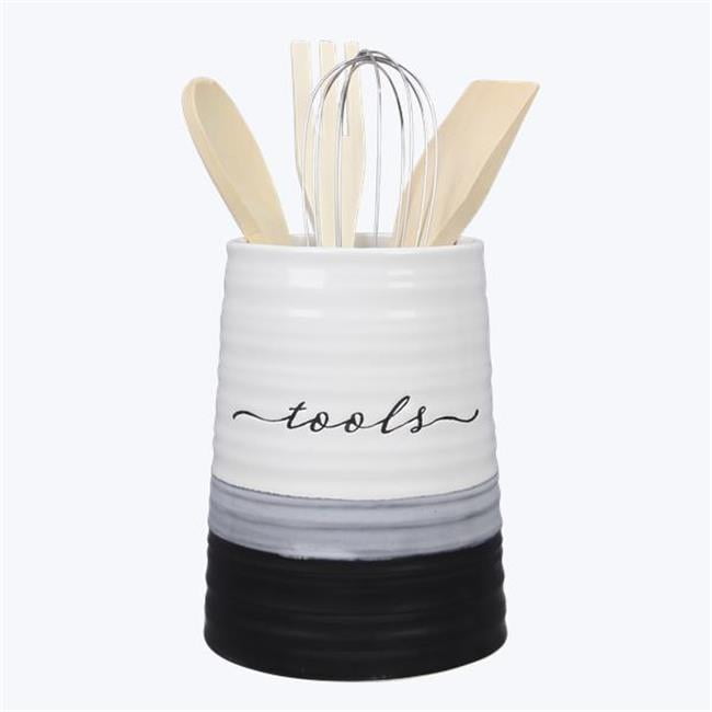 Youngs 21339 Rustic Modern Ceramic Tool Holder with Tools