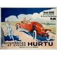 thumbnail image 2 of OGalop 24x19 White Modern Wood Framed Museum Art Print Titled - Hurtu Automobiles et Cycles, 2 of 4