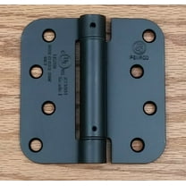 Spring Hinges - 4" inch with 5/8" inch corner - Self Closing Adjustable - Flat Black - 2 Pack