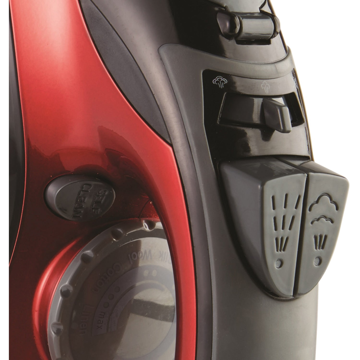 Brentwood 1,200-Watt Nonstick Steam Iron with Retractable Cord (Red), MPI-59RPT