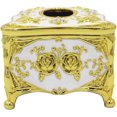 thumbnail image 4 of Rectangular tissue box holder for car kitchen table bedroom bar napkin box cover golden silver, 4 of 4