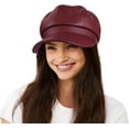 thumbnail image 4 of YooGuoGuo Womens PU Leather Newsboy Cap 8 Panel Paperboy Newsie Cap Bakerboy Beret Hat, 4 of 7