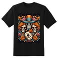 thumbnail image 2 of Plus Size Shirt for Women Black Tops for Women Short Sleeves Shirt for Women Skull (15) T Shirt Crewneck Shirt for Women 2XL, 2 of 5