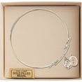 thumbnail image 3 of 8 inch Round Double Loop Bangle Bracelet w/ St. Christopher/Motorcycle in Gold-Filled, 3 of 3