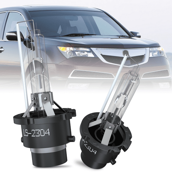 Low Beam Headlight Bulb Set of 2 - 35 Watt - Compatible with 2007 - 2013 Acura MDX with HID Xenon Headlights 2008 2009 2010 2011 2012