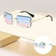 thumbnail image 2 of Gafas de sol rectangulares sin montura de moda para mujer y hombre Gafas cuadradas 400 Gafas unisex, 2 of 4