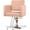 Pink, variant on UBesGoo 360° Swivel Barber Chair with Reclining Back, T-shaped Footrest, White