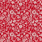 The Pioneer Woman 21" x 18" Cotton Maize Bird Toss Precut Sewing & Craft Fabric, Red